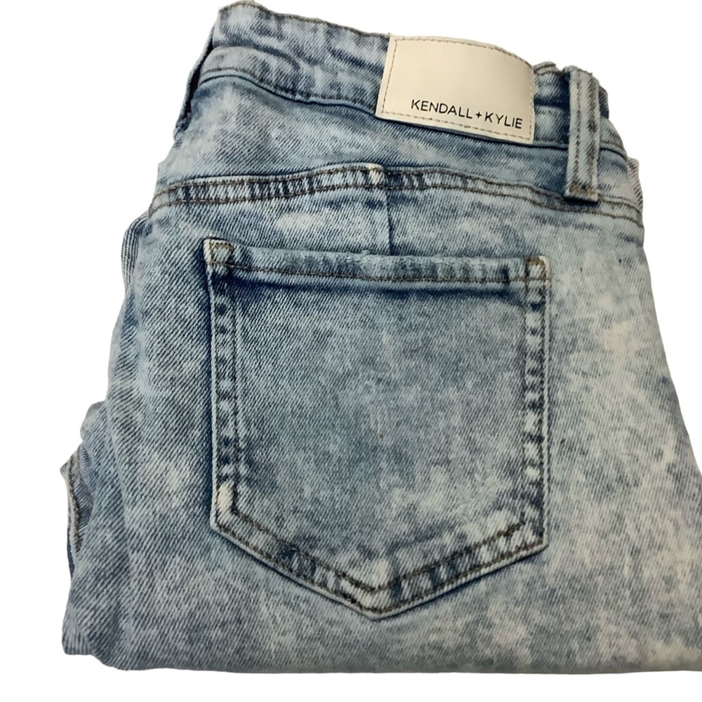 KENDALL + KYLIE The Icon High Rise Distressed Straight Jeans Size 7/28